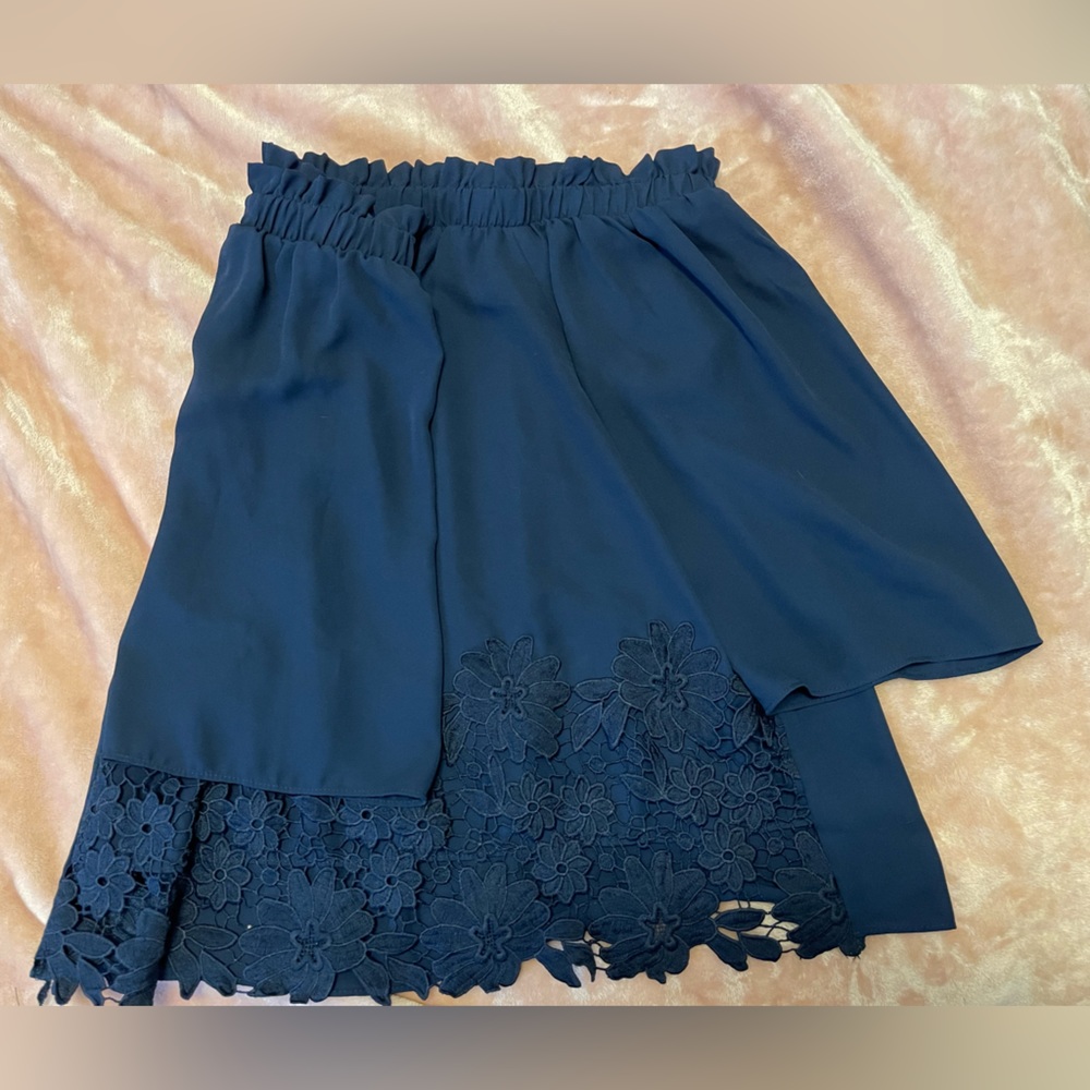 Blue Off-shoulder Shirt